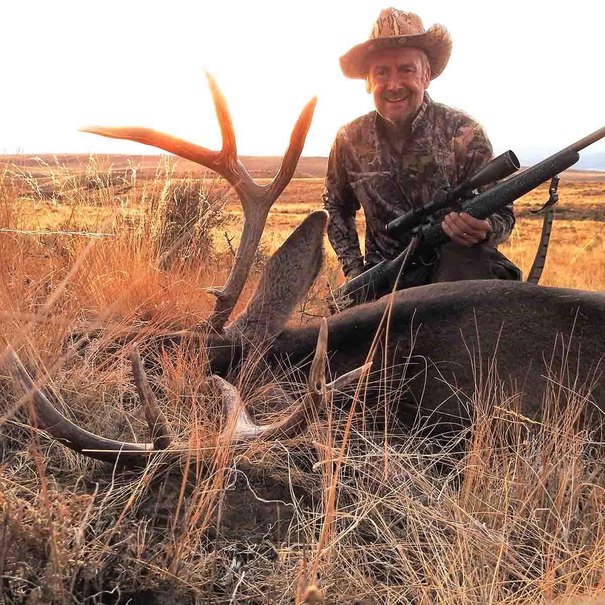 After several days of hunting, a group of bucks were located between two buttes. A 270-yard shot and a Nosler .270-caliber AccuBond anchored this buck.